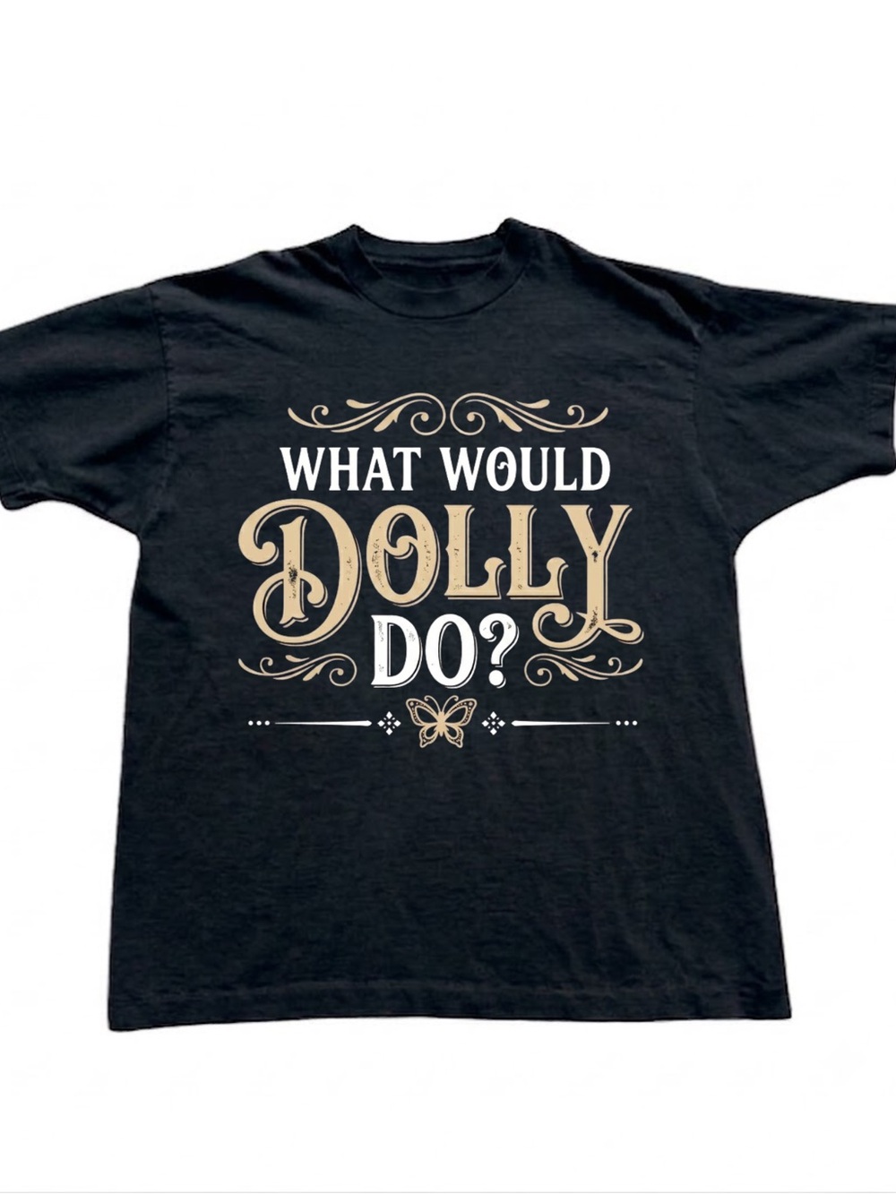 Gildan Black  "What Would Dolly Do?" Graphic Tee